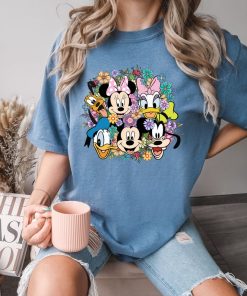 Comfort Colors® Floral Mickey And Friends Shirt