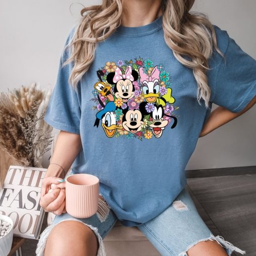 Comfort Colors® Floral Mickey And Friends Shirt