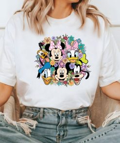 Comfort Colors® Floral Mickey And Friends Shirt