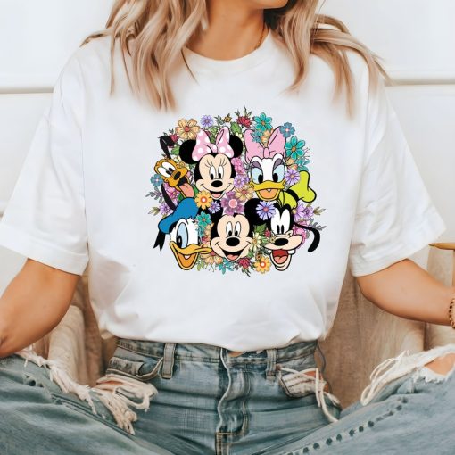 Comfort Colors® Floral Mickey And Friends Shirt