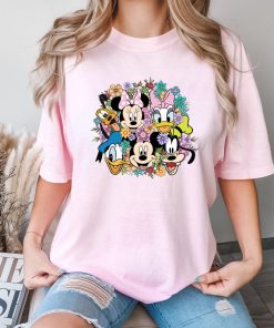 Comfort Colors® Floral Mickey And Friends Shirt