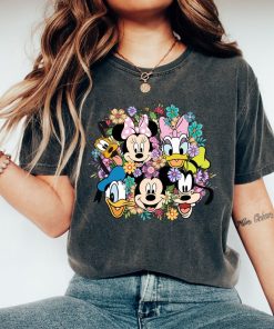 Comfort Colors® Floral Mickey And Friends Shirt