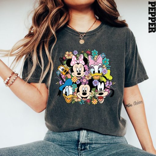 Comfort Colors® Floral Mickey And Friends Shirt