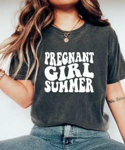 Comfort Colors® Pregnant Girl Summer Shirt, Pregnant Shirt