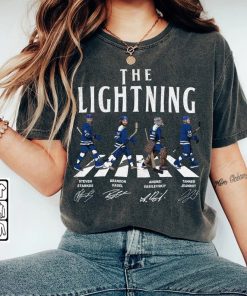 Lightning Walking Abbey Road Signatures Ice Hockey Shirt