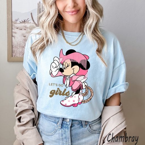 Minnie Mouse shirt, Minnie Cowgirl shirt, Let’s go girls shirt