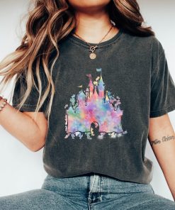 Comfort Colors® Watercolor Castle T Shirt, Disney Magic Kingdom Shirt