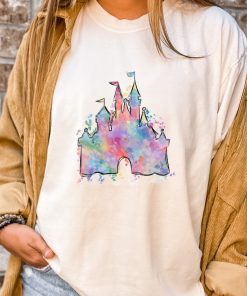 Comfort Colors® Watercolor Castle T Shirt, Disney Magic Kingdom Shirt