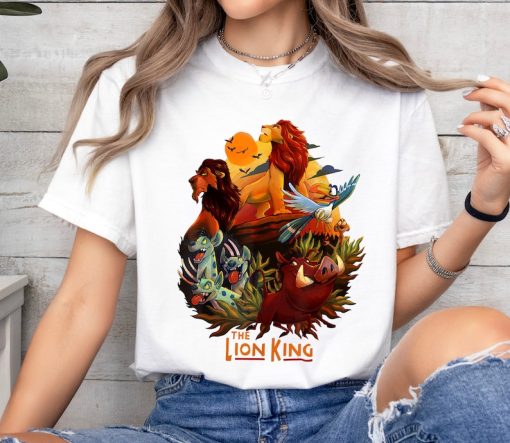 Disney The Lion King Main Characters Poster Graphic Shirt