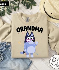 Blue Dog Grandma Life Shirt, Mum Blue Dog Birthday Party Shirt