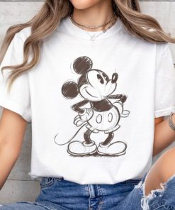 Disney Mickey And Friends Mickey Mouse Sketch Portrait Unisex Tee