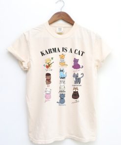 Karma Is A Cat Shirt, Taylor Eras Cat Lover T-shirt