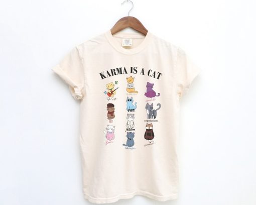 Karma Is A Cat Shirt, Taylor Eras Cat Lover T-shirt