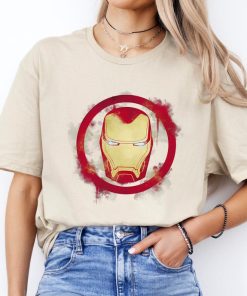 Marvel Avengers Endgame Iron Man Spray Paint Logo T-Shirt