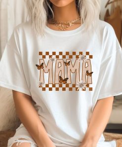 Comfort Colors® Checkered Butterfly Mama Shirt, Mothers Day Gift