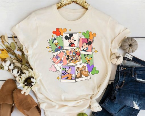 Retro Disney Characters Take Photos Shirt