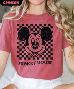 Checkered Mickey Comfort Colors Shirt, Retro Mickey Shirt