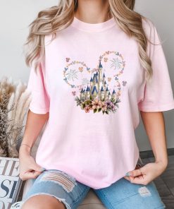 Comfort Colors® Floral Mickey Castle Shirt