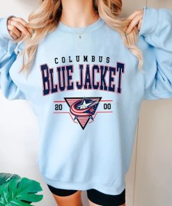 Vintage Columbus Blue Jacket Sweatshirt, Hockey Crewneck Shirt