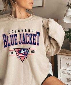 Vintage Columbus Blue Jacket Sweatshirt, Hockey Crewneck Shirt