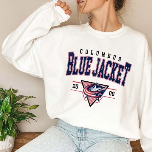 Vintage Columbus Blue Jacket Sweatshirt, Hockey Crewneck Shirt