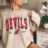 Vintage Style New Jersey Sweatshirt, New Jersey Devils Crewneck