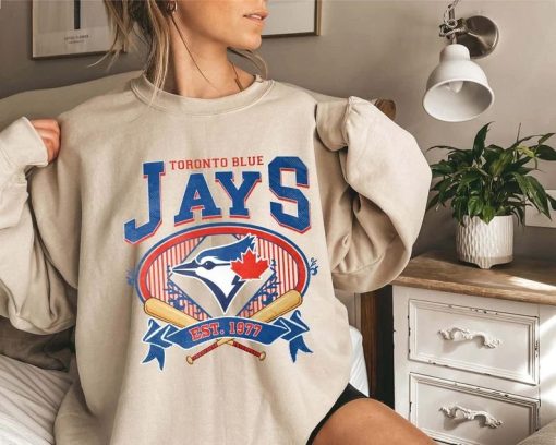 Vintage Toronto Blue Baseball Sweatshirt, Jays Crewneck Shirt