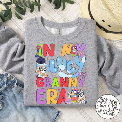 In My Granny Era Sweatshirt, Grannies Shirt, Blue Dog and Bingo Shirt