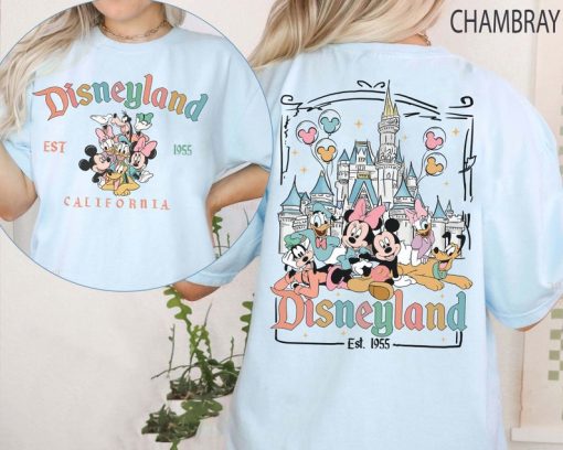 Disneyland Est 1955 California Shirt, Retro Mickey And Friends