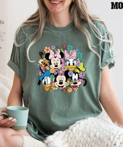 Comfort Colors® Floral Mickey And Friends Shirt