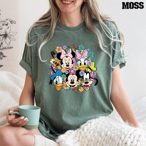 Comfort Colors® Floral Mickey And Friends Shirt