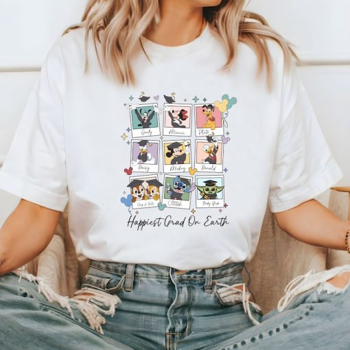 Comfort Colors® Mickey and Friends Graduation Shirt, Happiest Grad Tee