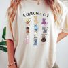 Karma Is A Cat Shirt, Taylor Eras Cat Lover T-shirt