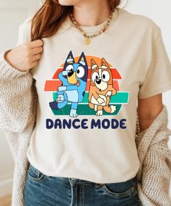 Dance Mode Bluey Vintage Style Unisex Tshirt, Bluey Family Retro Shirt