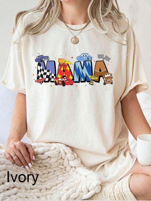 Car Mom Comfort Colors Shirt, Cars Movie Mama Shirt, McQueen Shirt