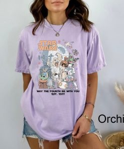 Vintage Disney Star Wars May the Fouth be with you Est 1977 Shirt