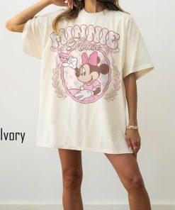 Vintage Minnie Mouse Pink Tea Shirt, Minnie est 1928 Shirt