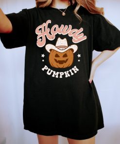 Retro Halloween Comfort Colors Shirt, Howdy Pumpkin Western Shirt