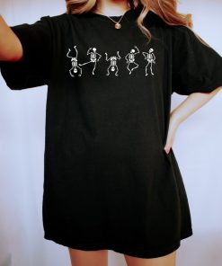 Retro Halloween Comfort Colors shirt, Dancing Skeleton Halloween