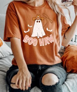 Retro Halloween Comfort Colors Shirt, Boo Haw Western Shirt