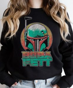 Star Wars The Book Of Boba Fett Vintage Helmet Logo T-Shirt