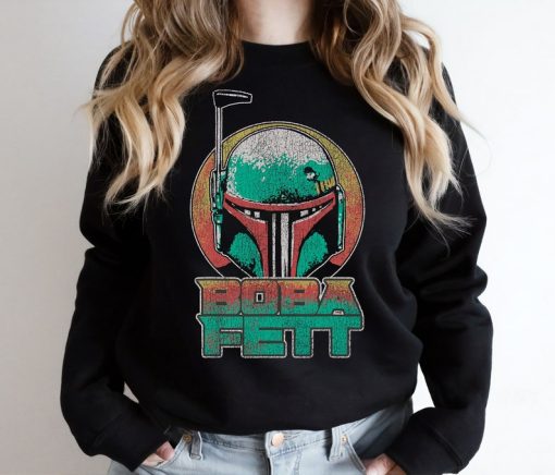 Star Wars The Book Of Boba Fett Vintage Helmet Logo T-Shirt