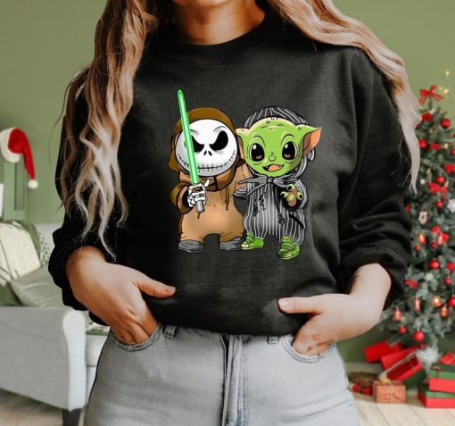 Disney Jack Skellington and Baby Yoda Friends Matching Costume Shirt