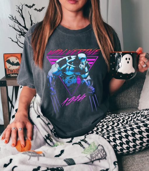 Marvel X-Men Wolverine Neon Retro Vintage Comic T-Shirt