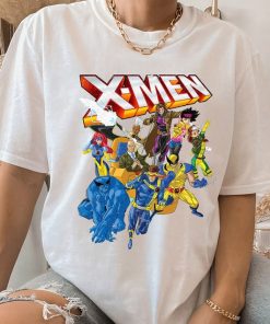 Marvel X-Men Vintage Group Shot Logo T-Shirt, Marvel Superhero Shirt