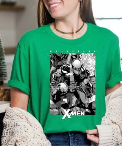 Marvel X-Men Wolverine Black & White Comic Panel T-Shirt