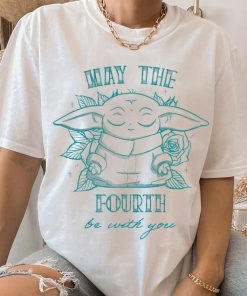 Star Wars May The Fourth Be With You Grogu Line Art T-Shirt