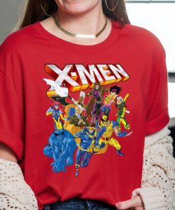 Marvel X-Men Vintage Group Shot Logo T-Shirt, Marvel Superhero Shirt