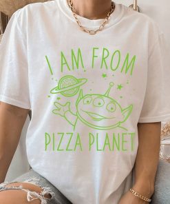 Disney Pixar Toy Story Neon Green Alien Pizza Planet T-Shirt