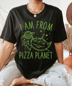 Disney Pixar Toy Story Neon Green Alien Pizza Planet T-Shirt